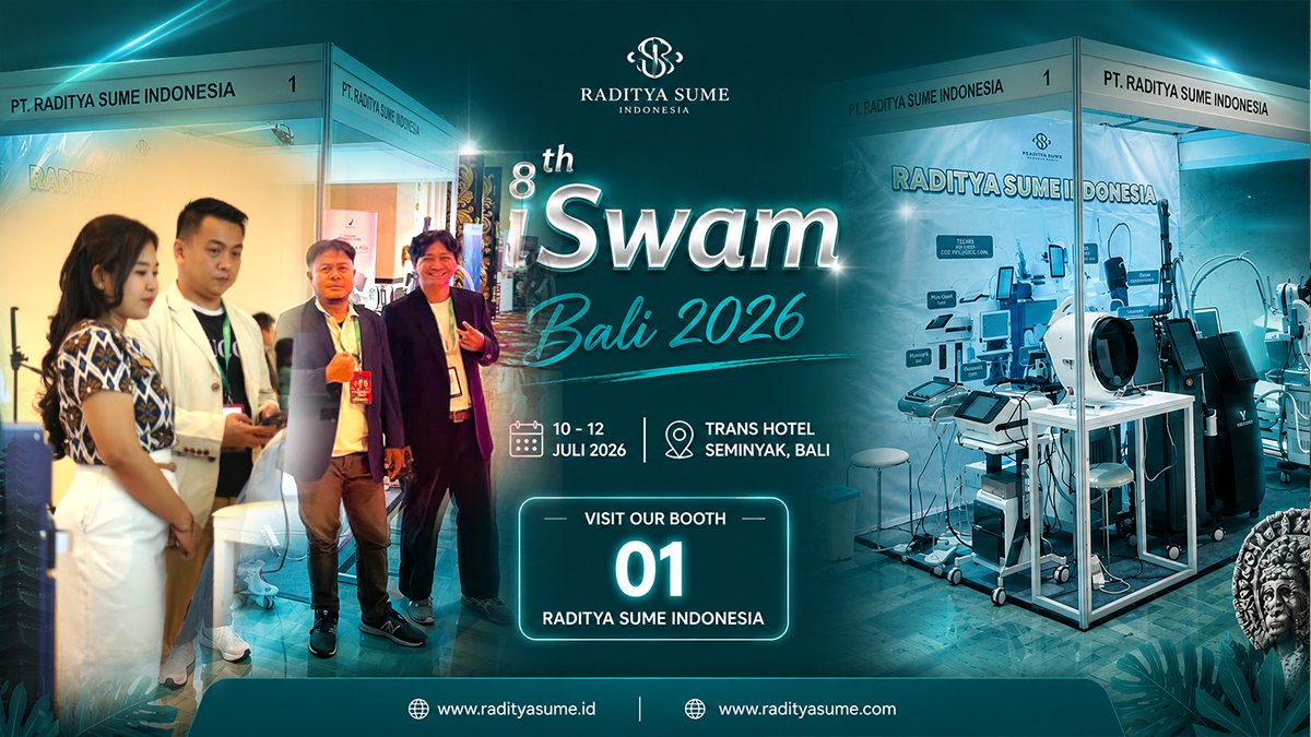 Raditya Sume Indonesia Hadir di 8th i-SWAM Bali 2026, Booth 01 – Jelajahi Inovasi Teknologi Estetika Terkini